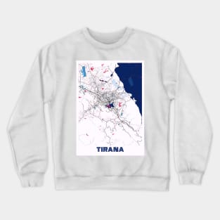 Tirana - Albania MilkTea City Map Crewneck Sweatshirt